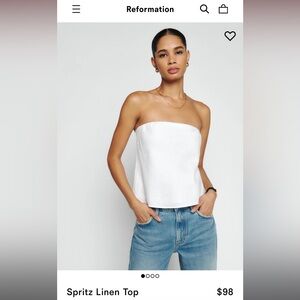 Reformation Spritz Linen Top